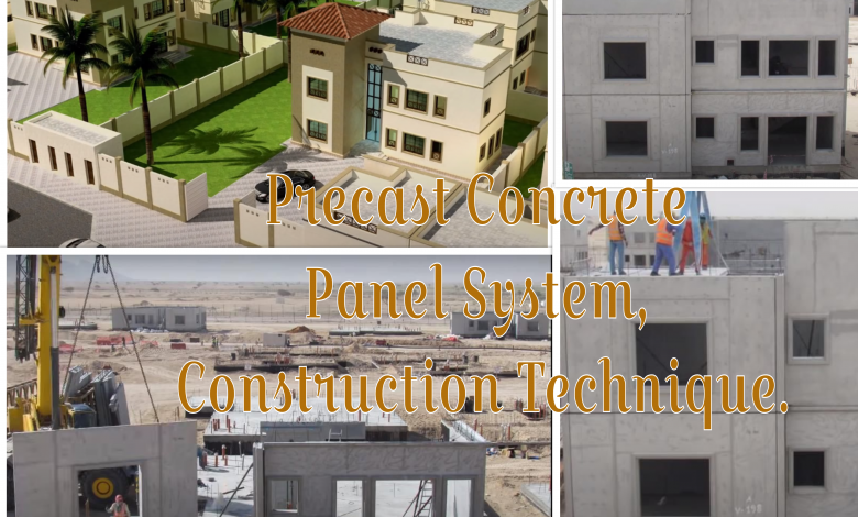 Precast Concrete Panel System, Construction Technique.