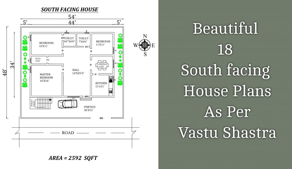 North Facing House Plan In 1700 Sq Ft