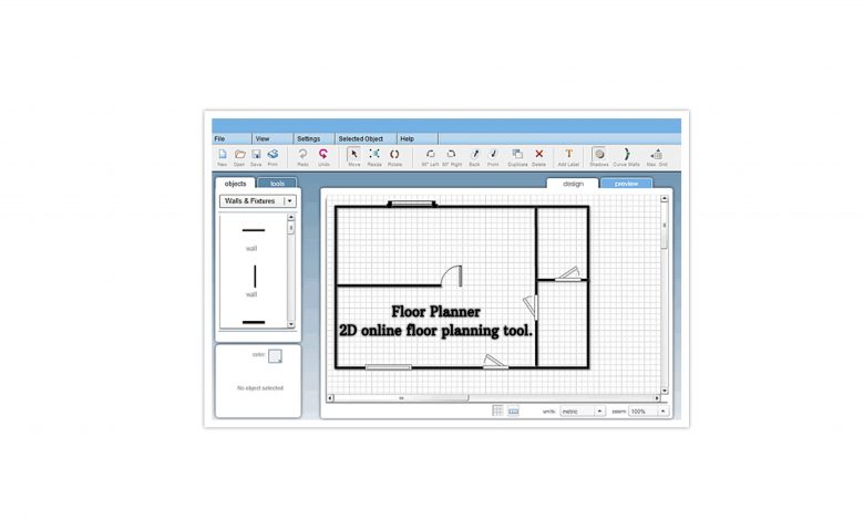 Floor Planner-2D online floor planning tool.